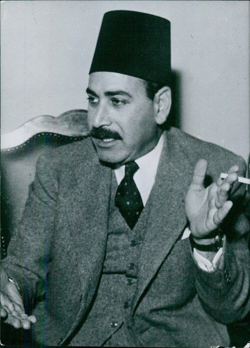 MOHAMED ZAALOUK PASHA, Minister for Propaganda in the Cabinet of Hilaly Paska - Vintage Photograph