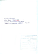 HON. HUGH FERNANDO Minister of Commerce and Trade - Vintage Photograph