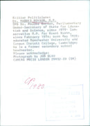 Dr. Rhodes Boyson, M.P. - Vintage Photograph