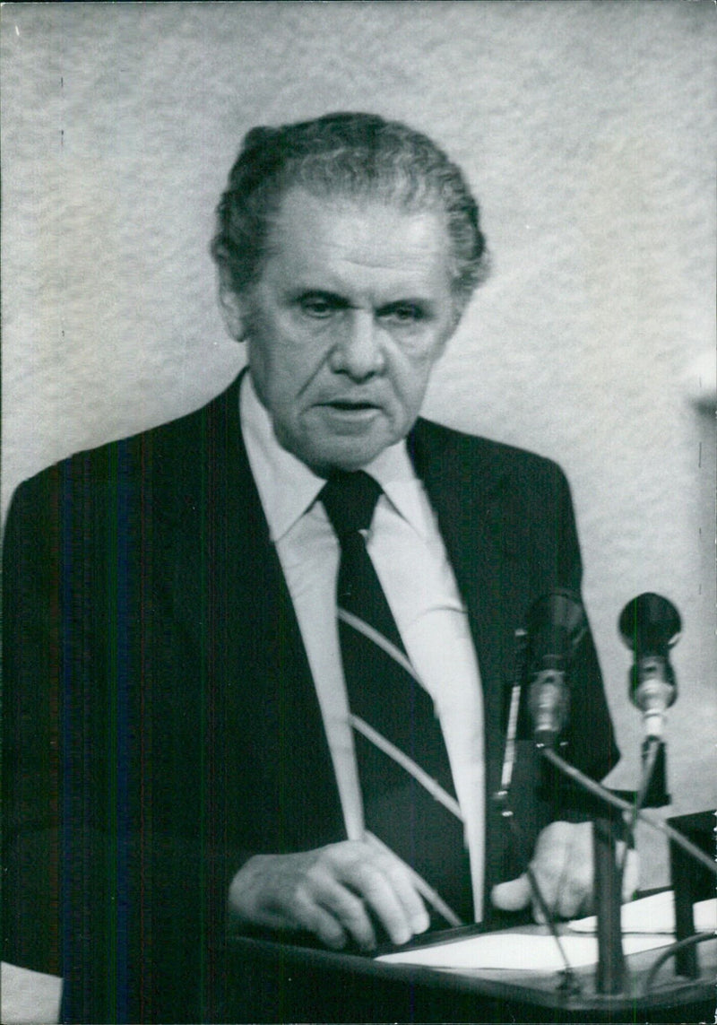 HAIM ZADOK, Former Minister for Justice and leading member of the Opposition - Vintage Photograph