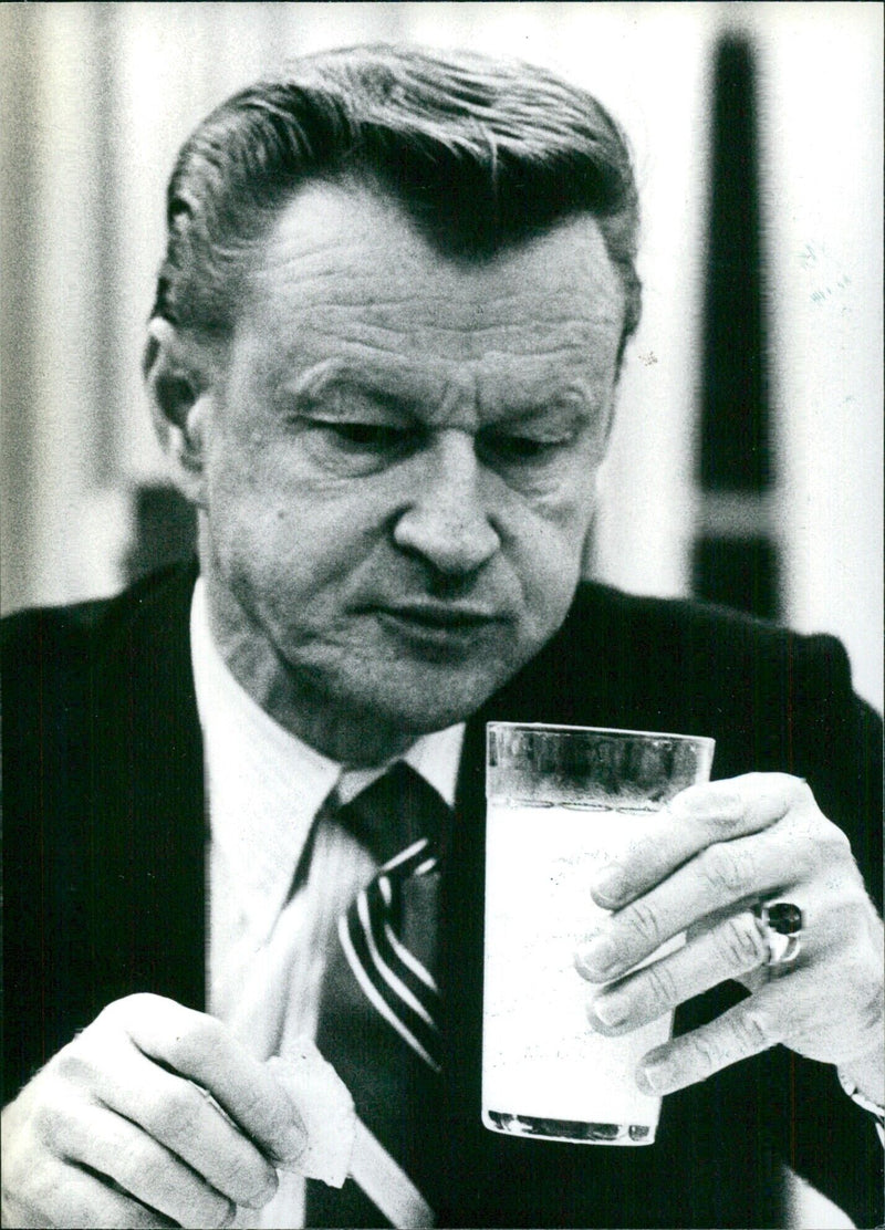 Dr. Zbigniew Brzezinski at the White House - Vintage Photograph