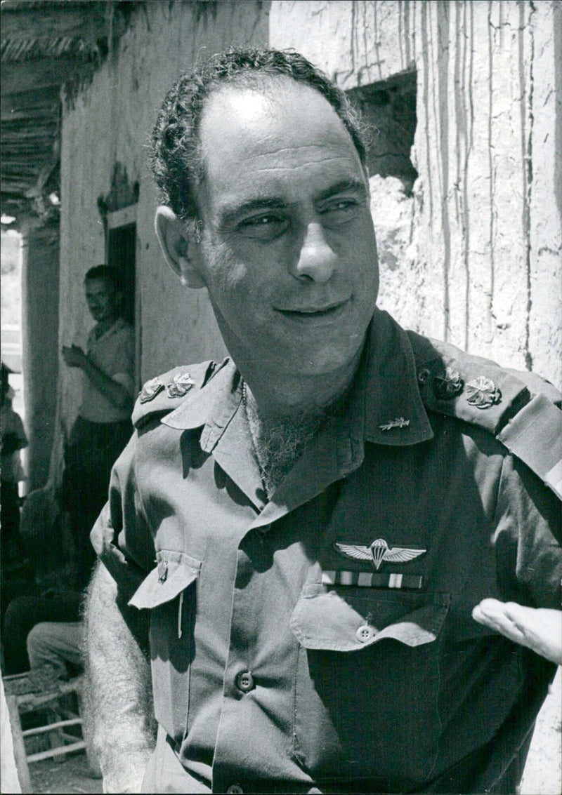 LT.-COL. MOSHE FELDMAN, Military Governor of the Jericho and Jordan River regions of the Israeli-administered West Bank. - Vintage Photograph