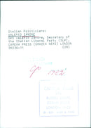 Valerio Zanone, Secretary of the Italian Liberal Party (ILP) - Vintage Photograph