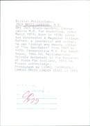 British Politician Jock Bruce-Gardyne - Vintage Photograph