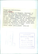 Hungarian Politician Lajos Fehér - Vintage Photograph