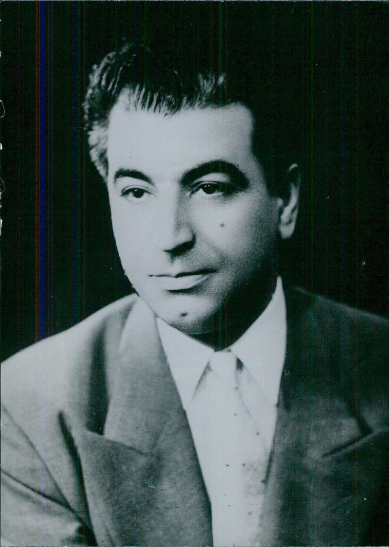 ABDUL KARIM ZAIIOUR, Minister for Economy in the Syrian Government formed in March 1963 following the army coup. - Vintage Photograph