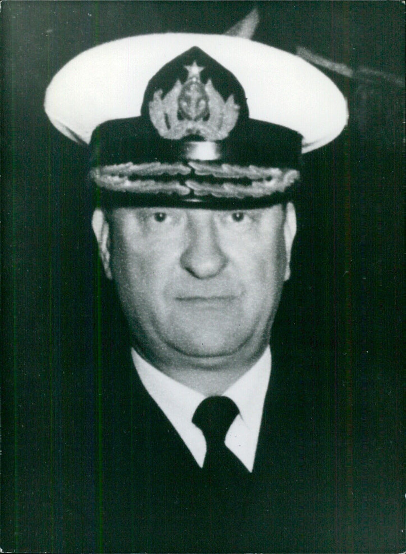 Chilean Chiefs of Staff: VICE-ADMIRAL LEOPOLDO FONTAINE Commander-in-Chief of the Navy. - Vintage Photograph