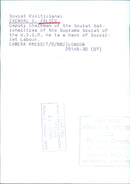 Soviet Politician EXENHAL Z. ZALIEV - Vintage Photograph