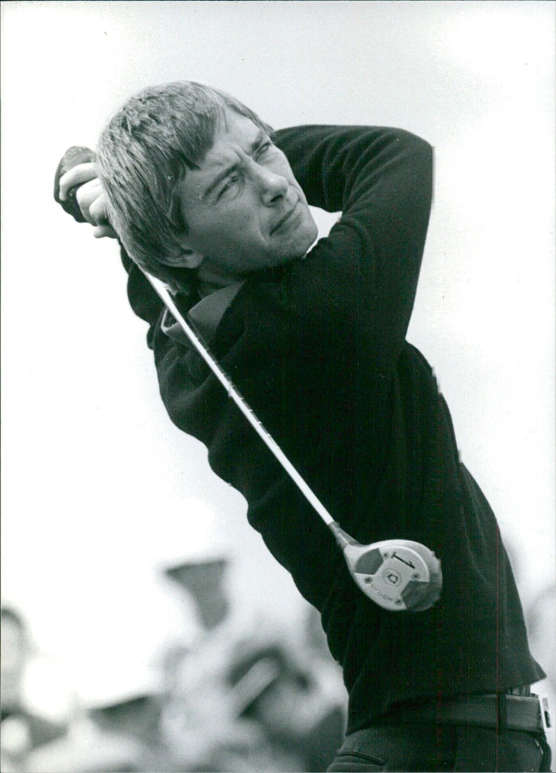 British Golfer Ken Brown in Action - Vintage Photograph