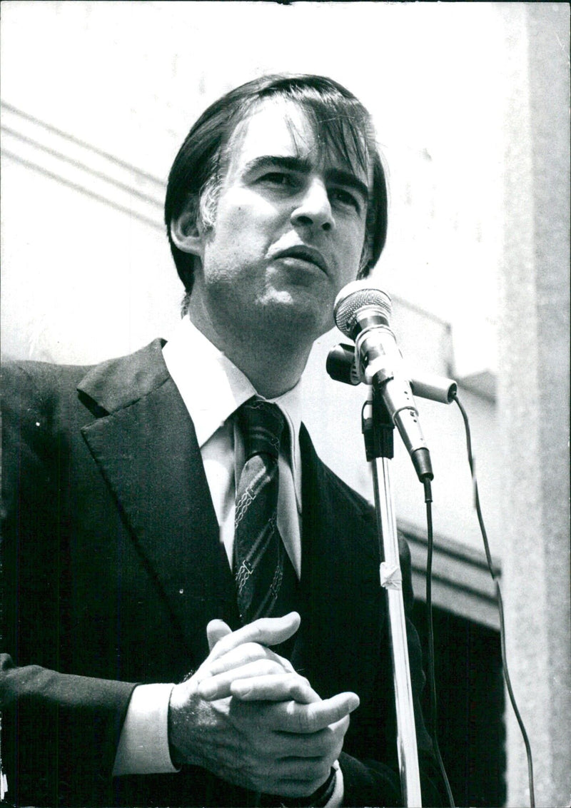 Jerry Brown, Democratic nominee for President, performs well in primaries - Vintage Photograph