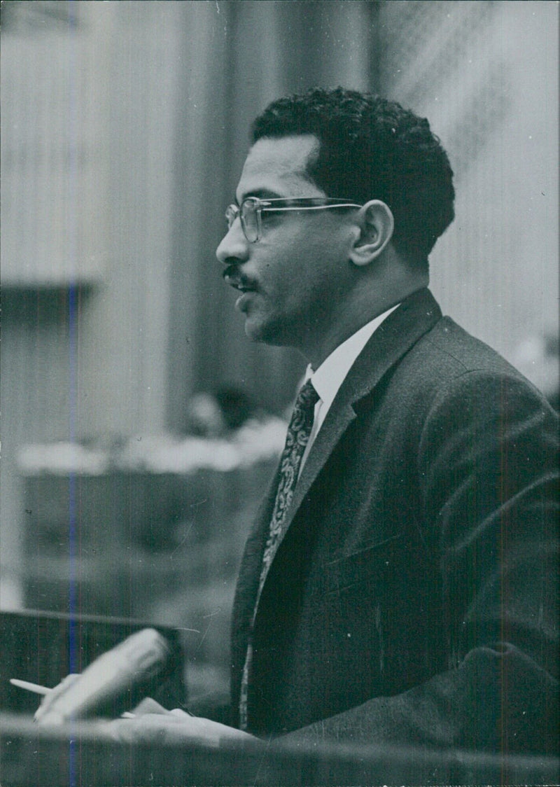 Ibrahim Zakharia, the Syrian Secretary of the World Federation of Trade Unions - Vintage Photograph