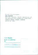 Soviet Politicians; LEV ZAIKOV OPS - Vintage Photograph