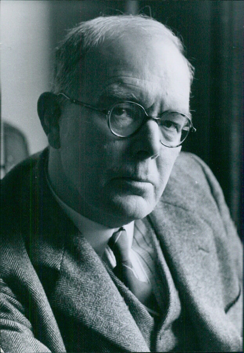 Portrait of Sir Cyril Burt, British Psychologist and educationist - Vintage Photograph