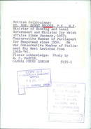 RT. HON HENRY BROOKE. P.C.. M.P. - Vintage Photograph