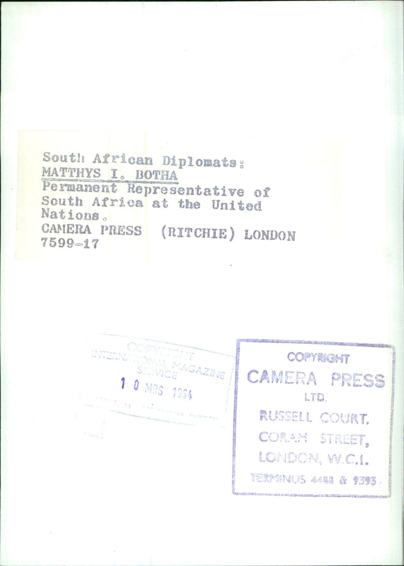 South African Diplomats - Vintage Photograph