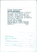 Pierre Bérégovoy, France's Minister of Finance - Vintage Photograph