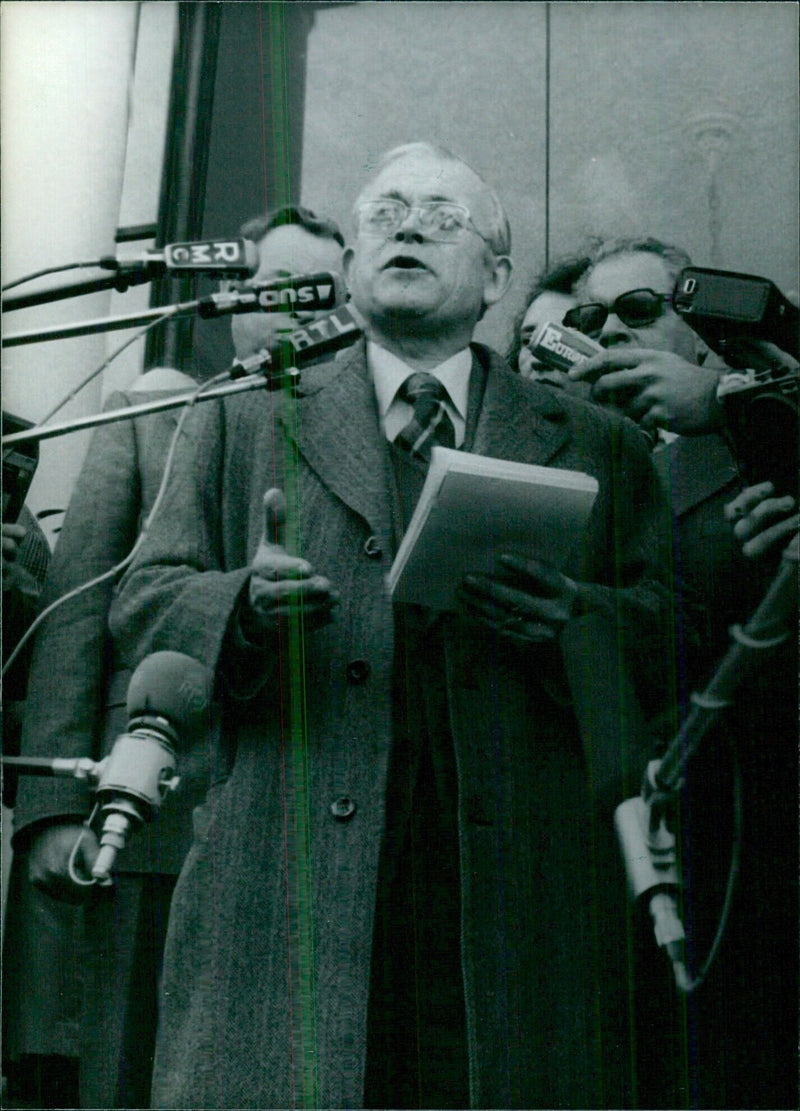 ANDRE BERGERON, Secretary-General of the Force Ouvrièrs - Vintage Photograph