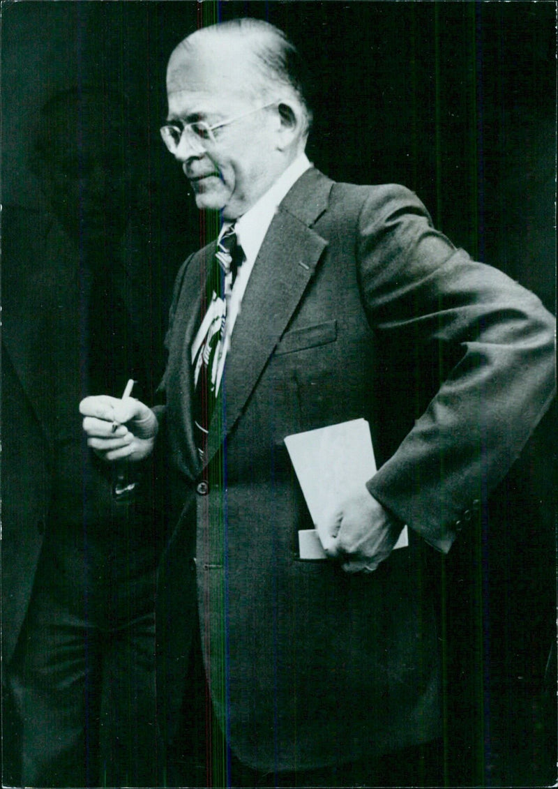 Andre Bergeron, Secretary-General of the Force Ouvrière trade union - Vintage Photograph