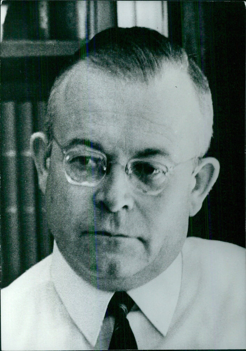 Andre Bergeron, General Secretary of the Force Ouvriere (F.O.), one of the largest French trade unions. - Vintage Photograph