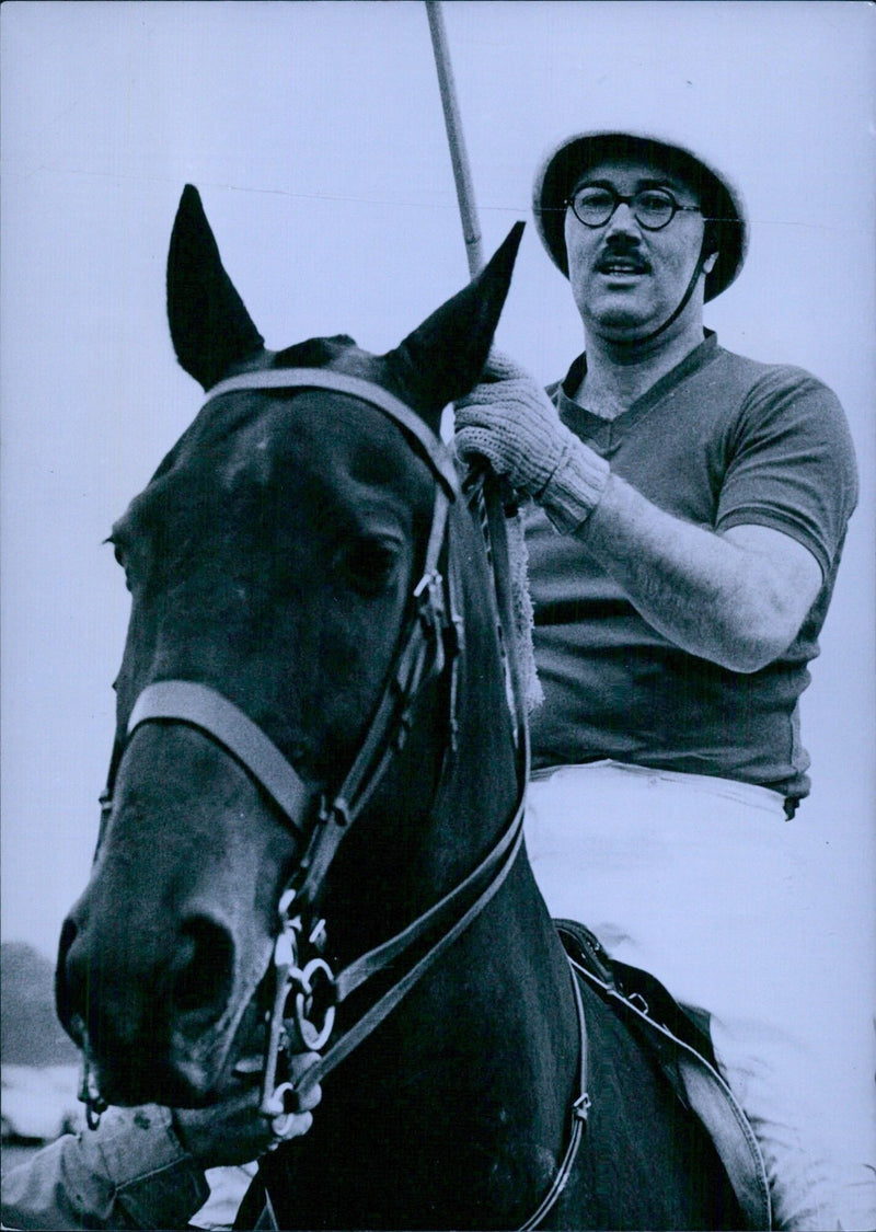 Earl of Brecknock playing polo - Vintage Photograph