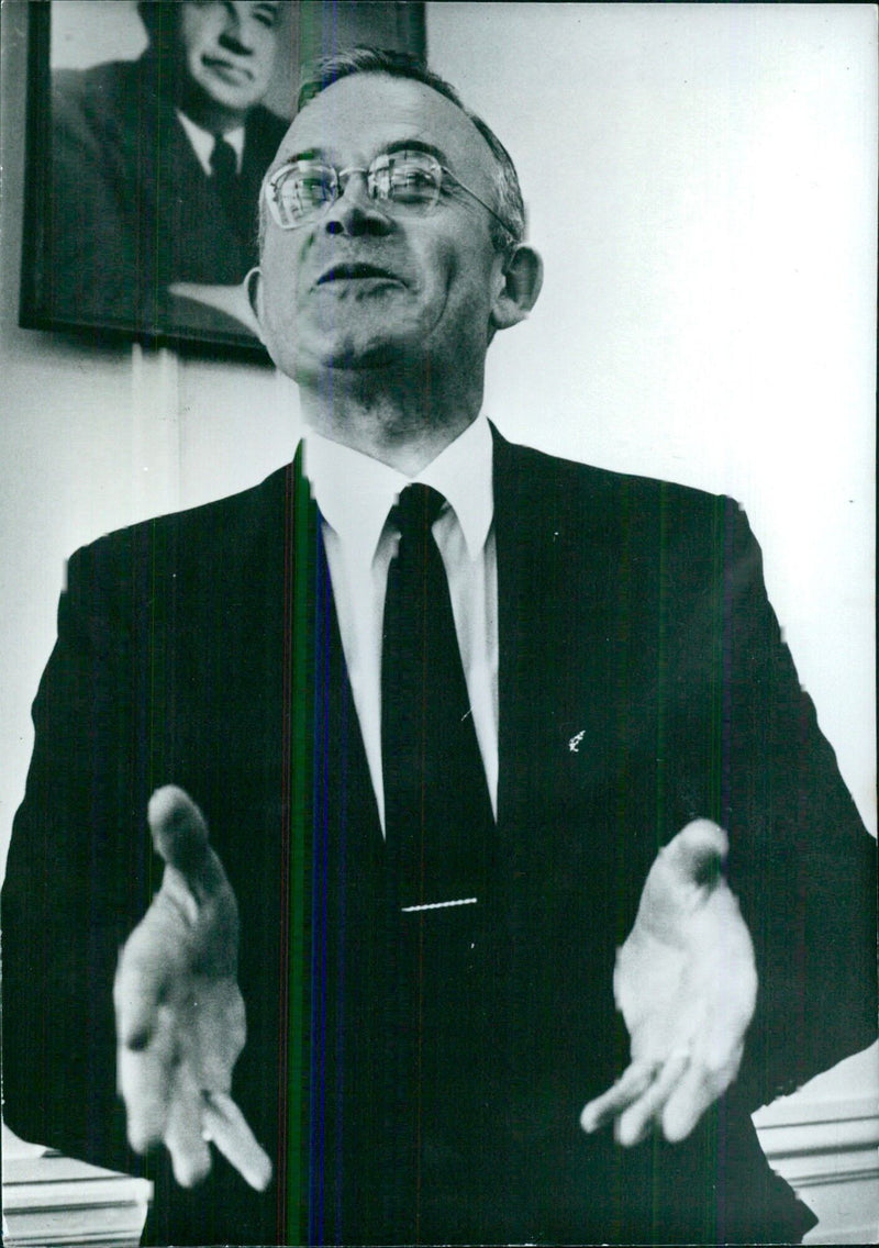 ANDRE BERGERON, General Secretary of the CGT - Vintage Photograph