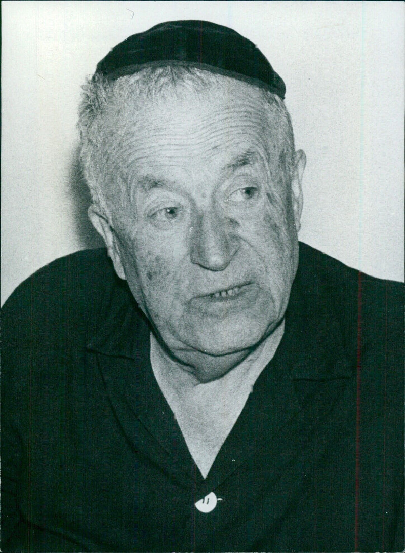 Israeli writer Shmuel Yosef Agnon, recipient of the 1966 Nobel Prize for Literature. - Vintage Photograph