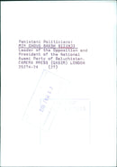 MIR GHOUS BAKSH BIZINJI, Leader of the Opposition and President of the National Awami Party of Baluchistan - Vintage Photograph