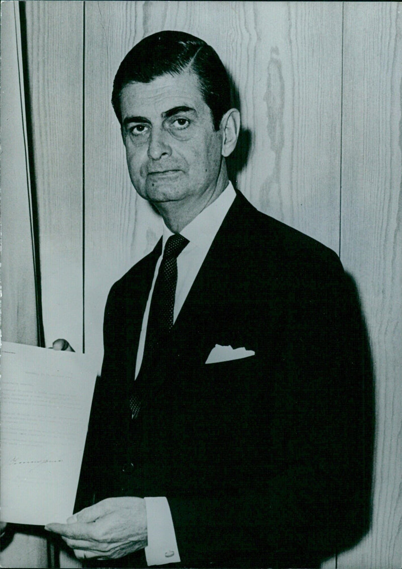 Greek diplomat DIMITRI S. BITSIOS at the United Nations - Vintage Photograph