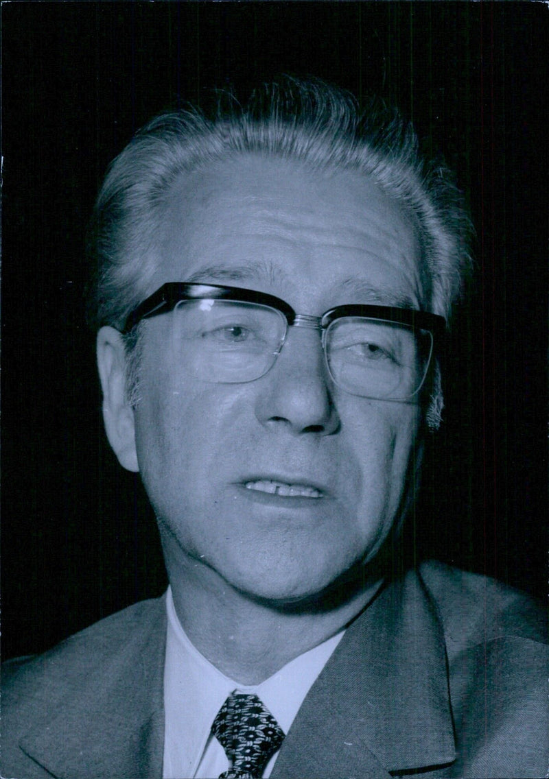 Otto Brenner, President of the International Federation of Metalworkers and Chairman of IG Metall Company - Vintage Photograph