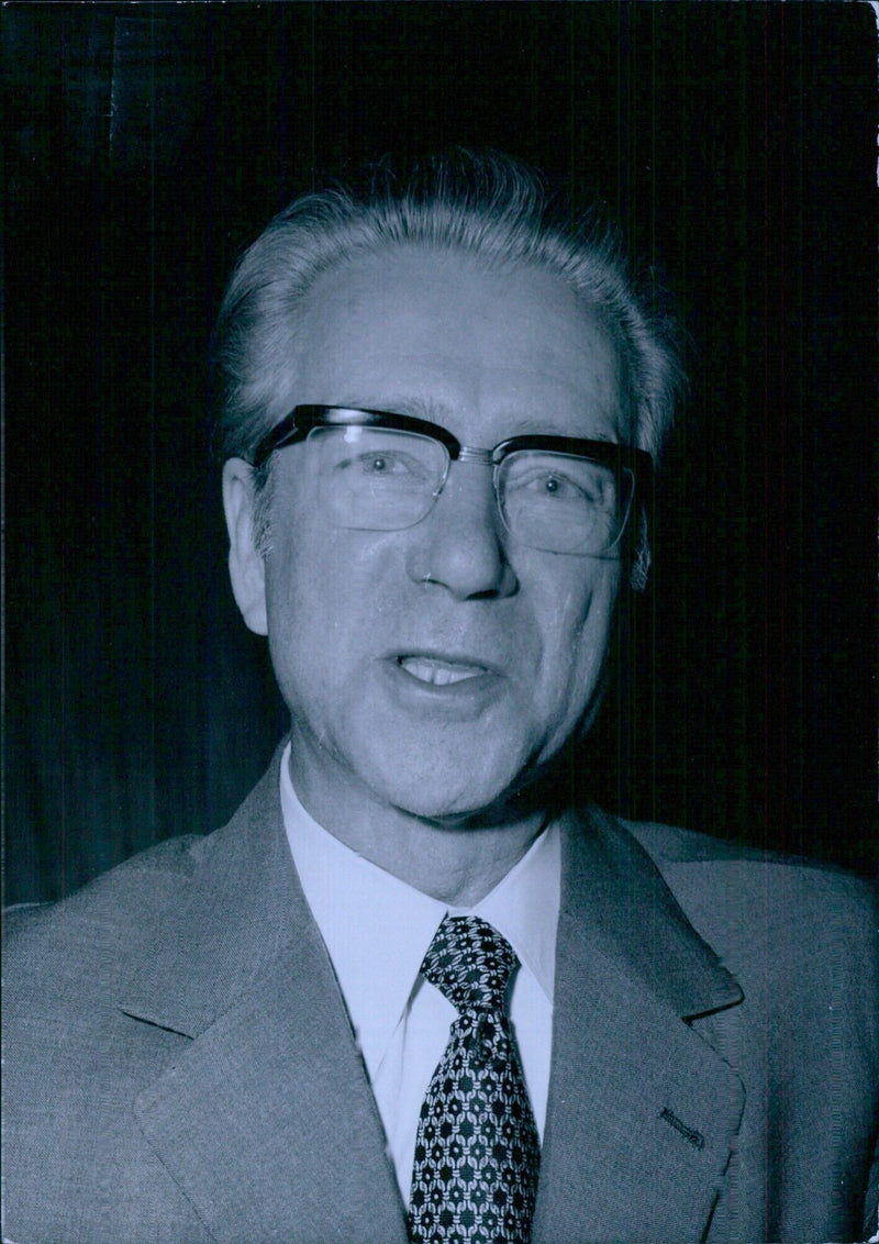 Otto Brenner, President of the International Federation of Metalworkers and Chairman of IG Metall Company - Vintage Photograph