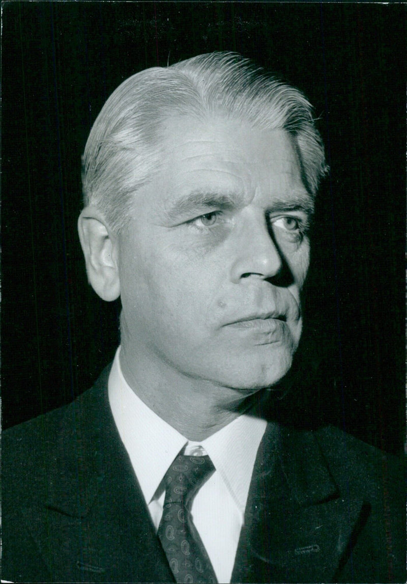 Conrad Ahlers, former government spokesman and journalist - Vintage Photograph