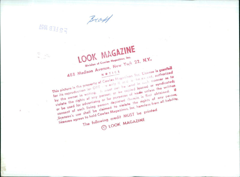 LOOK MAGAZINE Property Notice - Vintage Photograph