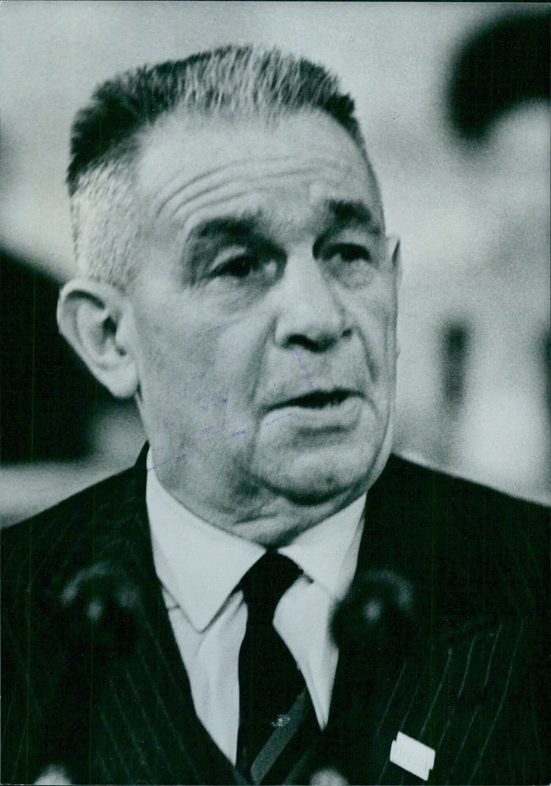 FRANCOIS BILLOUX Member of the Political Bureau of the Central Committee of the Communist Party of France and French delegate to the 5th. Congress of the Polish United Worker's Party - Vintage Photograph