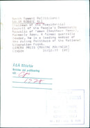 SALIM ROBAYE ALI, Chairman of the Presidential Council of the People's Democratic Republic of Yemen (Southern Yemen) - Vintage Photograph