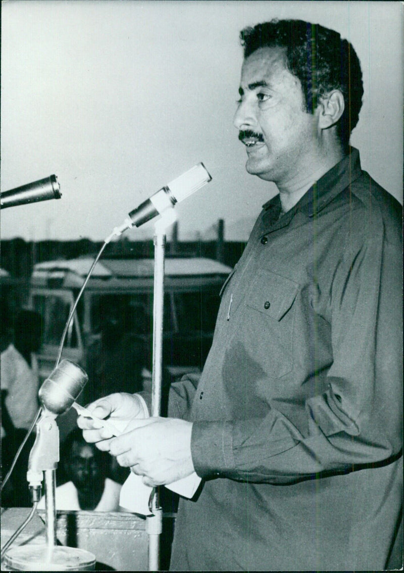 SALIM ROBAYE ALI, Chairman of the Presidential Council of the People's Democratic Republic of Yemen (Southern Yemen) - Vintage Photograph