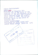 SADIQ ALI, President of Congress (0) - Vintage Photograph