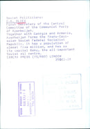 G.A. ALIEV, First Secretary of the Central Committee of the Communist Party of Azerbaijan - Vintage Photograph