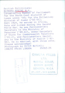 British Politician Bernard Braine M.P. - Vintage Photograph