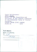 VASIL BILAK, Czech Politician - Vintage Photograph