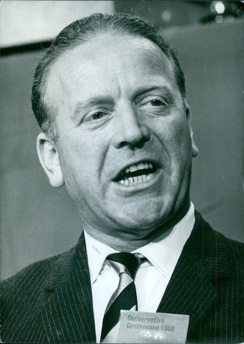 RON BENSON speaking at Conservative Conference in 1968 - Vintage Photograph