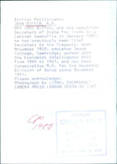 British Politician John Biffen, M.P. - Vintage Photograph