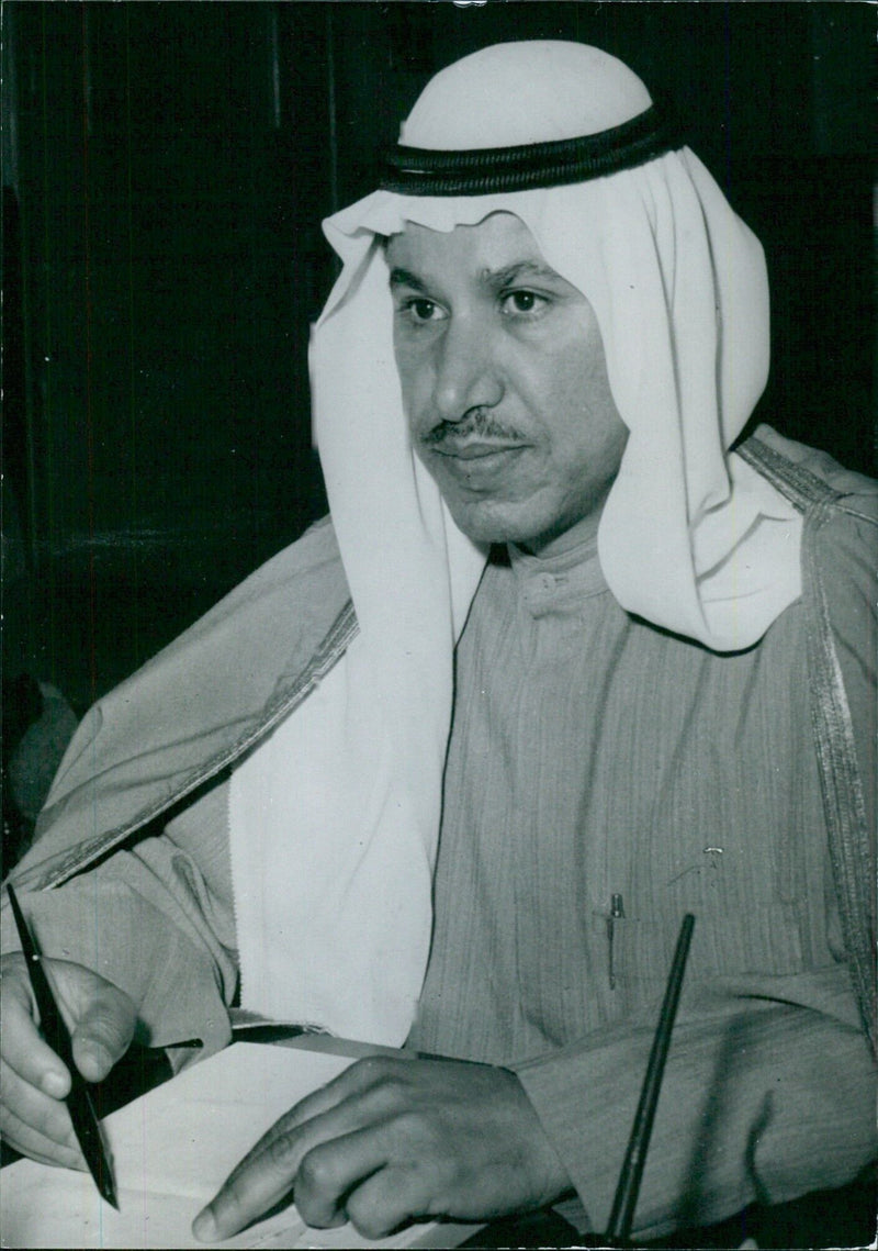 Kuwaiti Politician Rashid Abdullah Al-Farhan, Minister of Awqaf and Islamic Affairs - Vintage Photograph