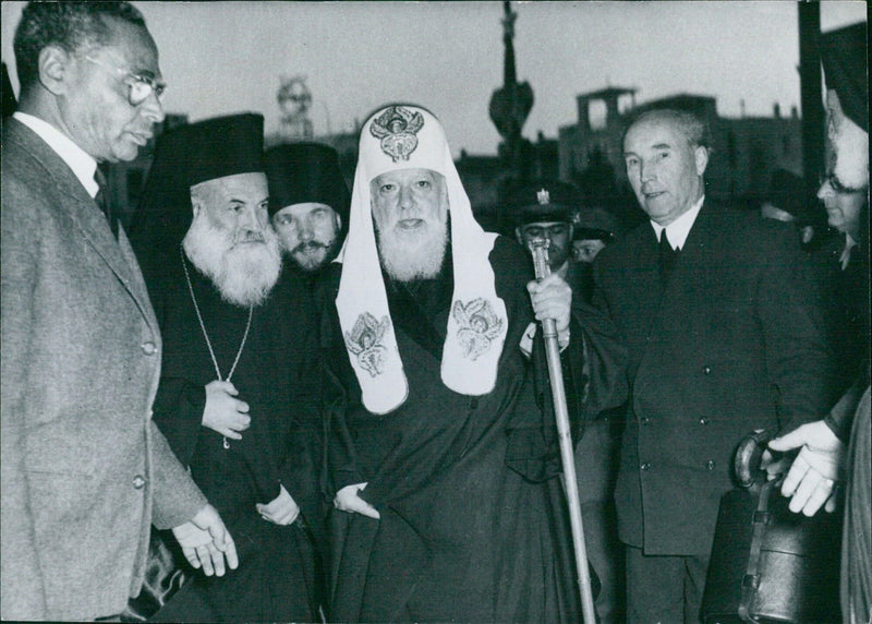 Patriarch Alexis of the Russian Orthodox Church visiting Syria - Vintage Photograph