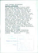 Gudrun Landgrebe in new film based on the life of Colonel Alfred Redl - Vintage Photograph