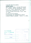 TURGUT OZAL, Prime Minister of Turkey - Vintage Photograph