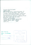 Turgut Ozal, Prime Minister of Turkey - Vintage Photograph