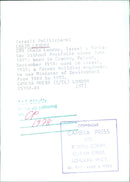 Israeli Politicians: CHAIM LANDAU OPS - Vintage Photograph