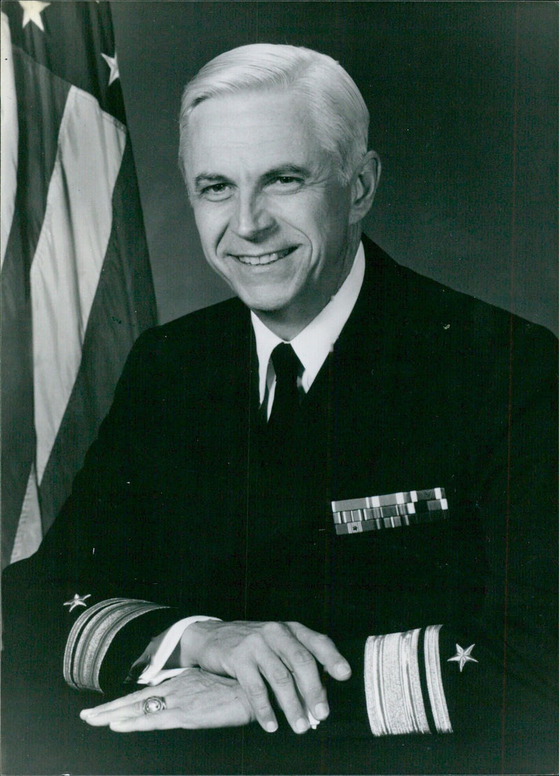 U.S. Service Chief Rear-Adm. Edward J. Otth, Jr. - Vintage Photograph