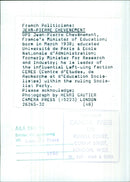 JEAN-PIERRE CHEVENEMENT OPS - Vintage Photograph