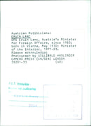 Austrian Politicians: ERWIN LANC OPS - Vintage Photograph